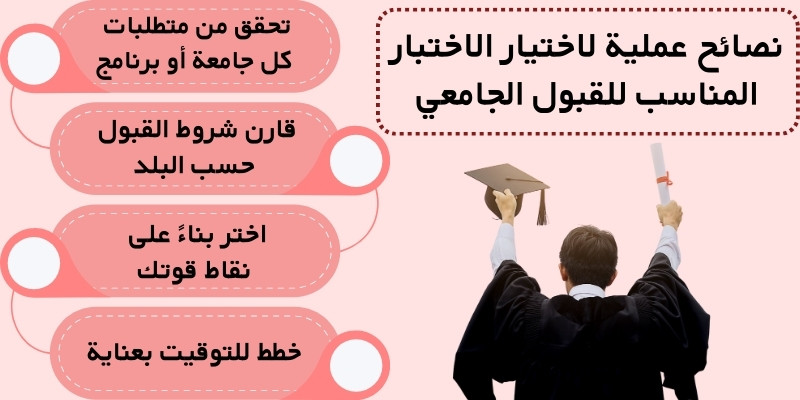 نصائح عملية لاختيار الاختبار المناسب للقبول الجامعي