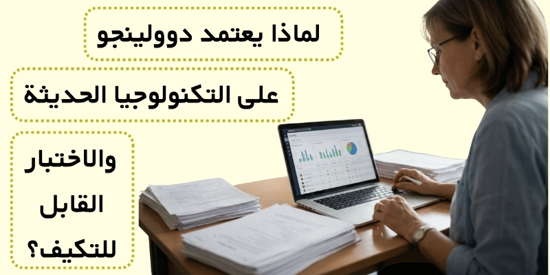 لماذا يعتمد دوولينجو على التكنولوجيا الحديثة والاختبار القابل للتكيف؟