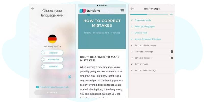 اپلیکیشن آموزش زبان انگلیسی بزرگسالان با مکالمه: Tandem