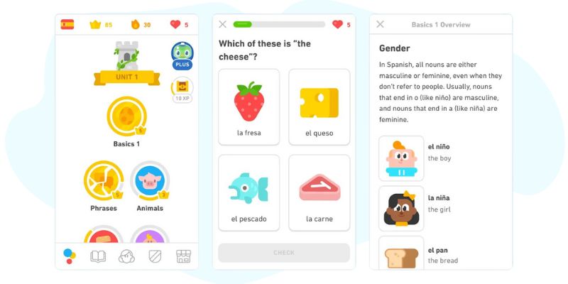 بهترین اپ یادگیری زبان انگلیسی: Duolingo