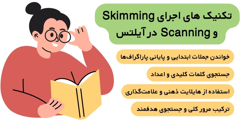 تکنیک های اجرای Skimming و Scanning در آیلتس