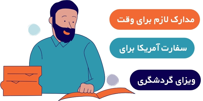 مدارک لازم برای وقت سفارت آمریکا برای ویزای گردشگری